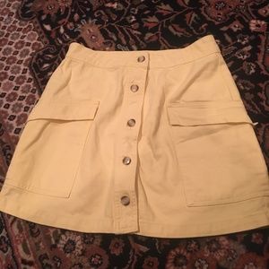 Yellow Denim Skirt